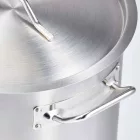 Gredil Rozsdamentes Ipari Magas Fazék Fedővel, 98,2 l, 50 cm – Erősített Peremű, Szendvicstalpas, Indukciós Tall Pot Nagykonyhai Használatra