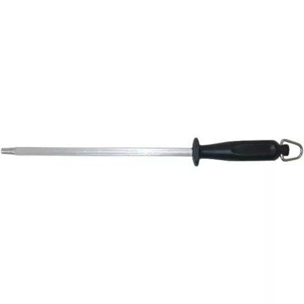 Hentes késélező - Fenőacél 30 cm-es, Fekete Nyéllel