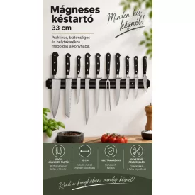 Mágneses késtartó 33 cm