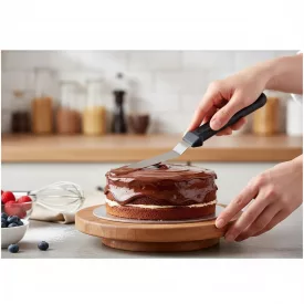 Hajlított kenőspatula 10 cm, rozsdamentes