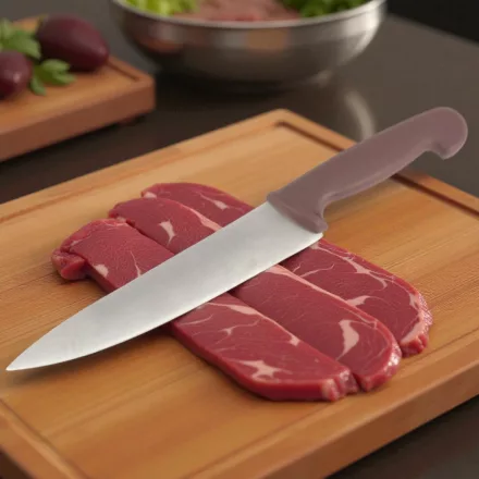Szakácskés 21 cm penge barna nyéllel – HACCP kompatibilis, professzionális konyhai kés