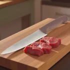 21 cm-es szakácskés barna markolattal – HACCP színkódos, profi séfkés