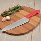 25 cm-es szakácskés piros markolattal – higiénikus, csúszásmentes, GasztroZoli ajánlásával