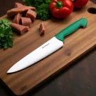 Szakácskés 25 cm penge zöld nyéllel – HACCP kompatibilis, zöldségekhez és gyümölcsökhöz