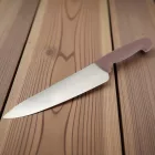 25 cm-es szakácskés barna markolattal – biztonságos, tartós, higiénikus konyhai eszköz