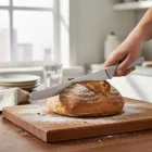 HACCP kenyérvágó kés fehér nyéllel 25 cm