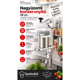 Nagyüzemi konzervnyitó, 59 cm, rozsdamentes