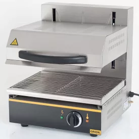   Gredil Professzionális Liftes Salamander Grill, 2.8 kW, 230 V – Állítható Fejes, 440x320 mm Sütőfelület