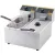 Gredil Professzionális Kétaknás Olajsütő, 2x3 l (6 l), 4.4 kW, 230 V – Rozsdamentes Acél, Kivehető Medencékkel