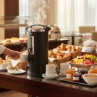 Italmelegentartó adagoló csappal, 8,7 L, termosztátos (30–110°C), 1,5 kW