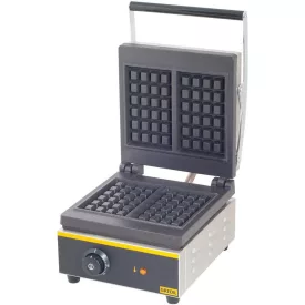   Gredil Professzionális Ipari Gofrisütő, 2 kW, 230 V – Kerámiabevonatos Öntöttvas Lapok, 100x170 mm Gofriméret