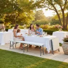 Összecsukható rendezvénypad 182 cm – catering asztalokhoz, erős kivitel