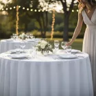 Kerek rendezvényasztal Ø115 cm – bankett és esküvői szettekhez, 250 kg teherbírás