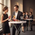 Kerek bárasztal Ø80 cm – összecsukható, koktél- és rendezvény használatra