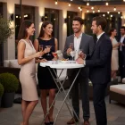 Kerek bárasztal Ø80 cm – összecsukható, koktél- és rendezvény használatra