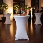 Fehér Kerek bárasztal huzat koktél- és rendezvény használatra