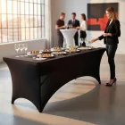 Fekete huzat a 183 cm-es Összecsukható rendezvényasztalhoz – catering és szettekhez