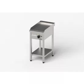   Gredil Sima Elektromos Rostlap, 400x700x850 mm (4 kW, 400V) – Szabadon Álló Rozsdamentes Ipari Grill-lap Zsírgyűjtő Fiókkal