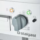 Gredil Bordázott Elektromos Rostlap, 400x700x850 mm (4 kW, 400V) – Szabadon Álló Rozsdamentes Ipari Grill-lap Zsírgyűjtő Fiókkal