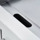 Gredil Bordázott Elektromos Rostlap, 400x700x850 mm (4 kW, 400V) – Szabadon Álló Rozsdamentes Ipari Grill-lap Zsírgyűjtő Fiókkal