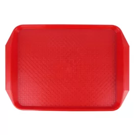 Md tálca piros polipropilén, csúszásgátlós felülettel