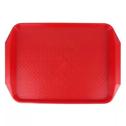 Md tálca piros polipropilén, csúszásgátlós felülettel