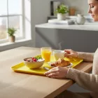 Md tálca sárga polipropilén, csúszásgátlós felülettel