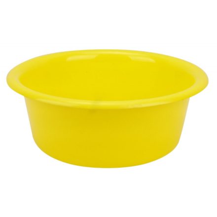 Sárga műanyag keverőtál 3 liter, 26 cm – magyar gyártású, tanúsítvánnyal ellátott peremes tál