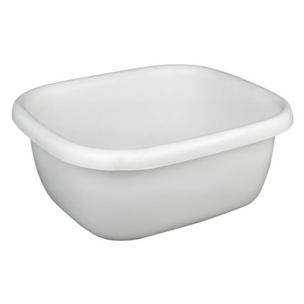 Fehér műanyag szögletes keverőtál 9,5 liter, 34,5-39,5-16 cm