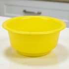 Peremes sárga műanyag keverőtál 5 liter, 30 cm – strapabíró, higiénikus tál tészták, saláták és krémek keveréséhez