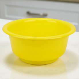Peremes sárga műanyag keverőtál 5 liter, 30 cm – strapabíró, higiénikus tál tészták, saláták és krémek keveréséhez