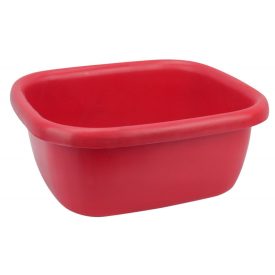   Piros műanyag szögletes keverőtál 9,5 liter, 34,5-39,5-16 cm