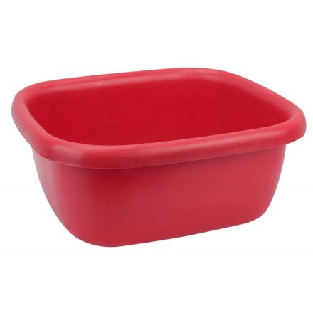 Piros műanyag szögletes keverőtál 9,5 liter, 34,5-39,5-16 cm