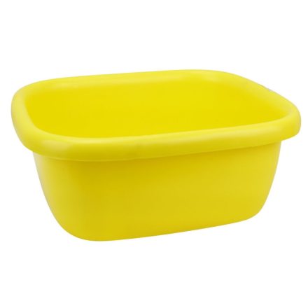 Sárga műanyag szögletes keverőtál 9,5 liter, 34,5-39,5-16 cm