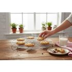 Sütőrács lábakkal, kerek, 28 cm, rozsdamentes