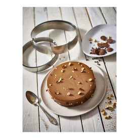   Kör alakú Állítható sütőkeret, 18-36 cm-ig állítható, kör alakú, 4,5 cm magas, de Buyer, rozsdamentes