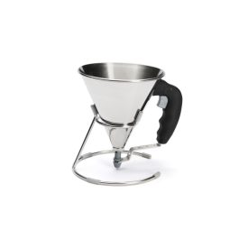   Díszítő tölcsér+állvány, mini, 0,8 liter, fekete, Kwik