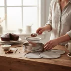 Lisztszita 4 kivehető hálóval, átm.:21 cm, rozsdamentes