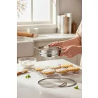 Lisztszita 4 kivehető hálóval, átm.:21 cm, rozsdamentes