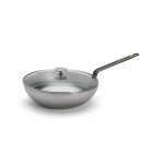 de Buyer Mineral B vas Wok, 24 cm lapos aljú fedő nélkül