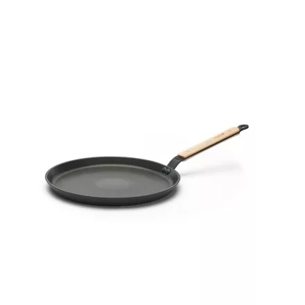 Palacsintasütő, 26 cm, bükkfa nyél, Choc B Bois, tapadásmentes bevonat, de Buyer, alumínium