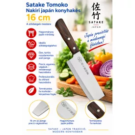 Satake Tomoko Nakiri japán konyhakés 16 cm