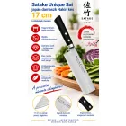 Satake Unique Sai japán damaszk Nakiri kés 17cm