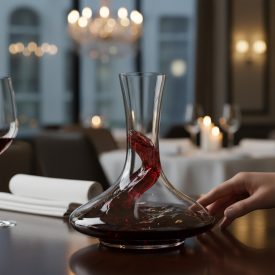 bor levegőztetése dekantálóban vendéglátó környezetben