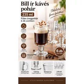 Bill ír kávés pohár 235 ml, üveg - Ír Hagyomány
