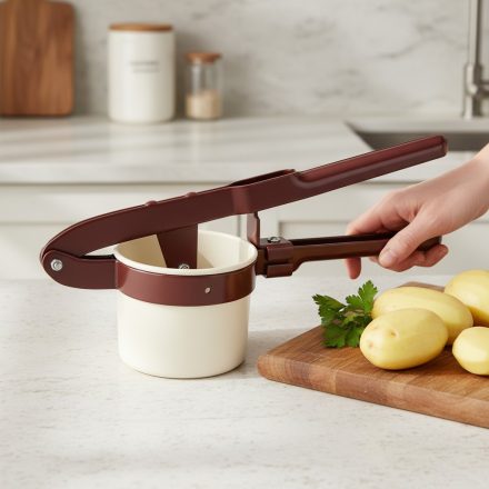 Burgonyaprés, porfestett acél