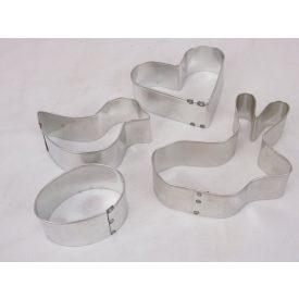   Húsvéti tésztakiszúró csomag, 4 db-os, rozsdamentes, (0971)