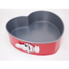 Csatos szív alakú tortaforma, 21,7×25,8×7,3 cm, tapadásmentes thermoplate felülettel