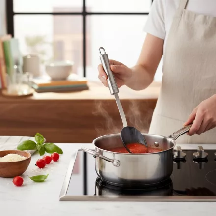 Club Szervírozó-tálaló kanál műanyag kanálrésszel, 33 cm