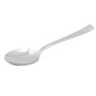 Doram evőkanál – részletfotó a vastag rozsdamentes acél testéről és a finoman polírozott felületről, prémium minőségű kivitelben